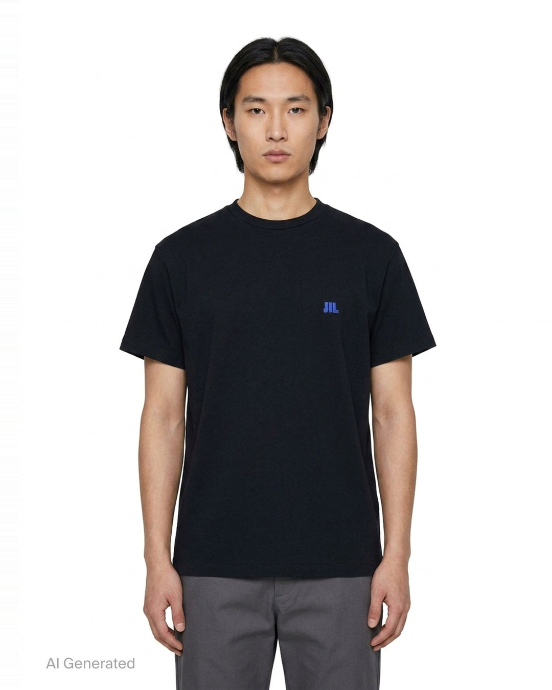 Embroidered Organic Short Sleeve Tee | Jil Sander | Club21 - front