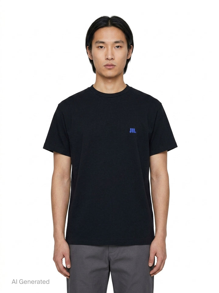 Embroidered Organic Short Sleeve Tee | Jil Sander | Club21 - front