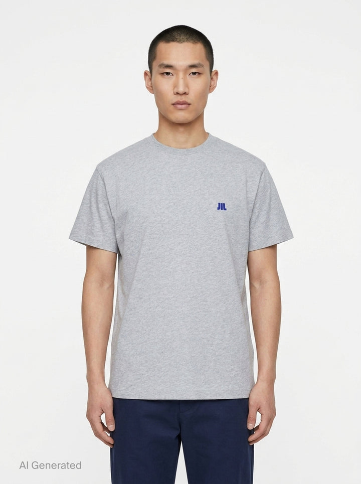 Embroidered Organic Short Sleeve Tee | Jil Sander | Club21 - front