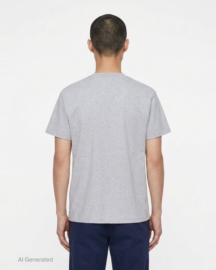 Embroidered Organic Short Sleeve Tee | Jil Sander | Club21 - back