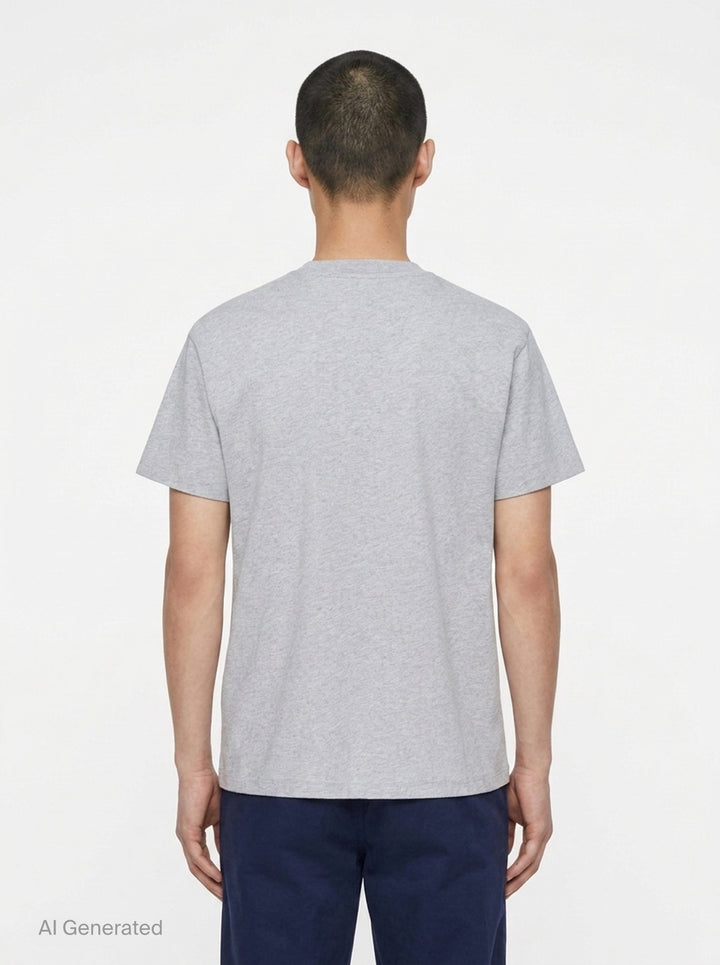 Embroidered Organic Short Sleeve Tee | Jil Sander | Club21 - back