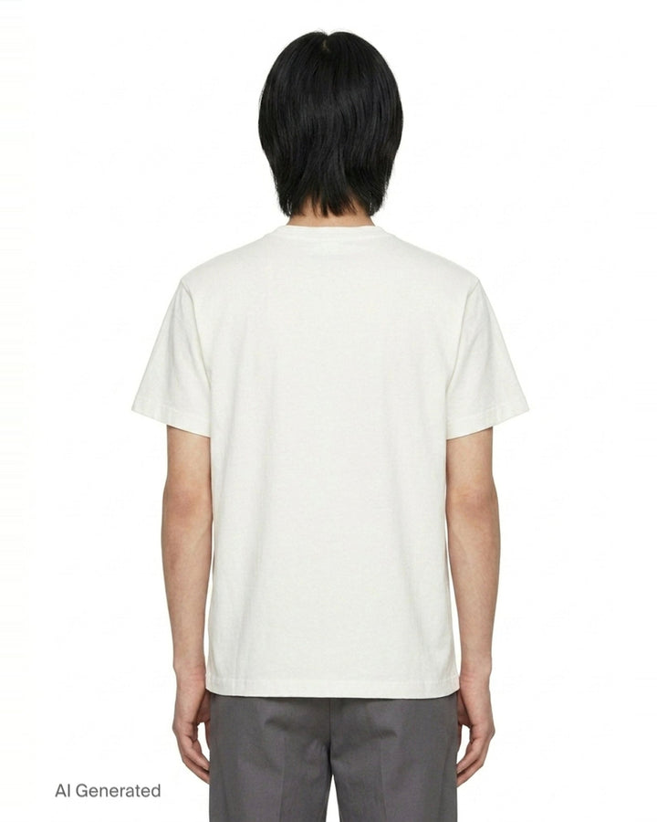 Embroidered Organic Short Sleeve Tee | Jil Sander | Club21 - back