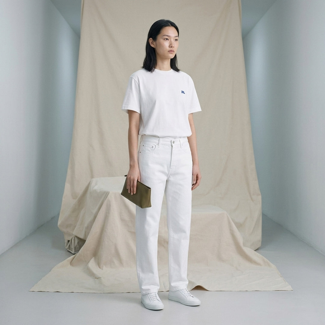 Embroidered Organic Short Sleeve Tee | Jil Sander | Club21 - lifestyle