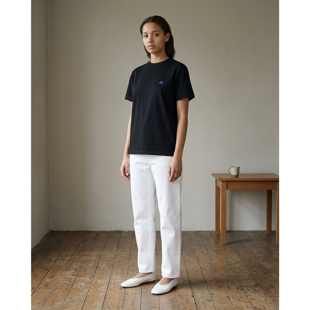 Embroidered Organic Short Sleeve Tee | Jil Sander | Club21 - lifestyle