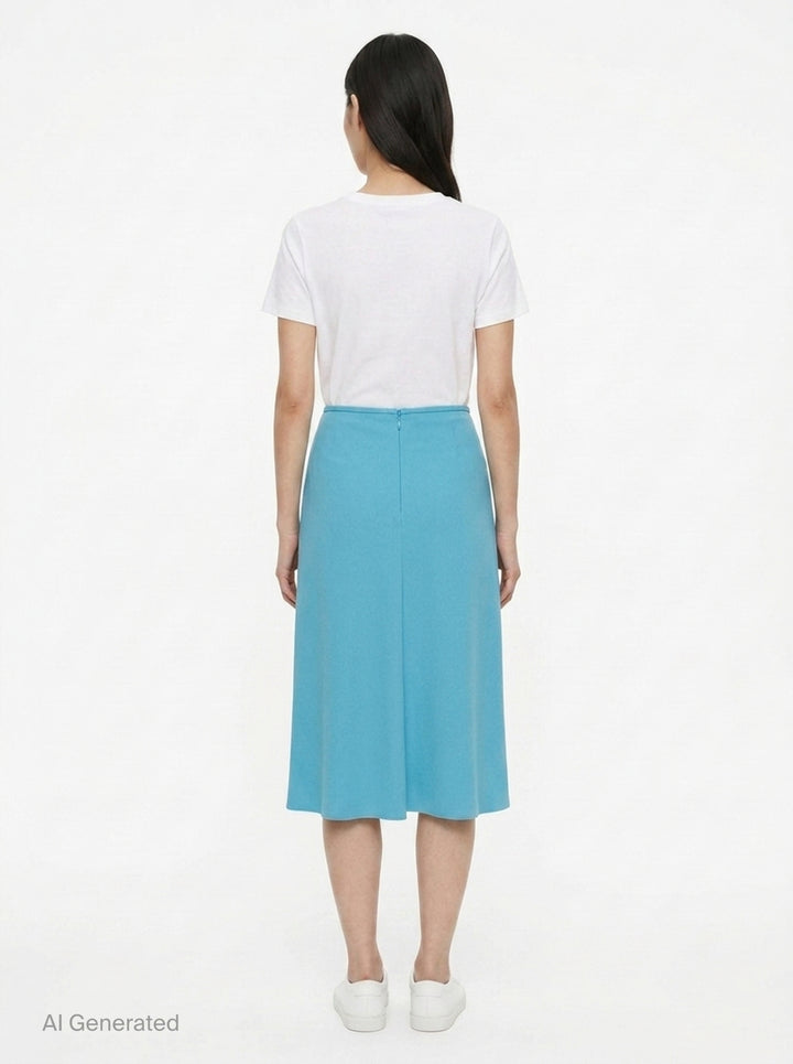 Envers Satin Midi Skirt | Jil Sander | Club21 - back