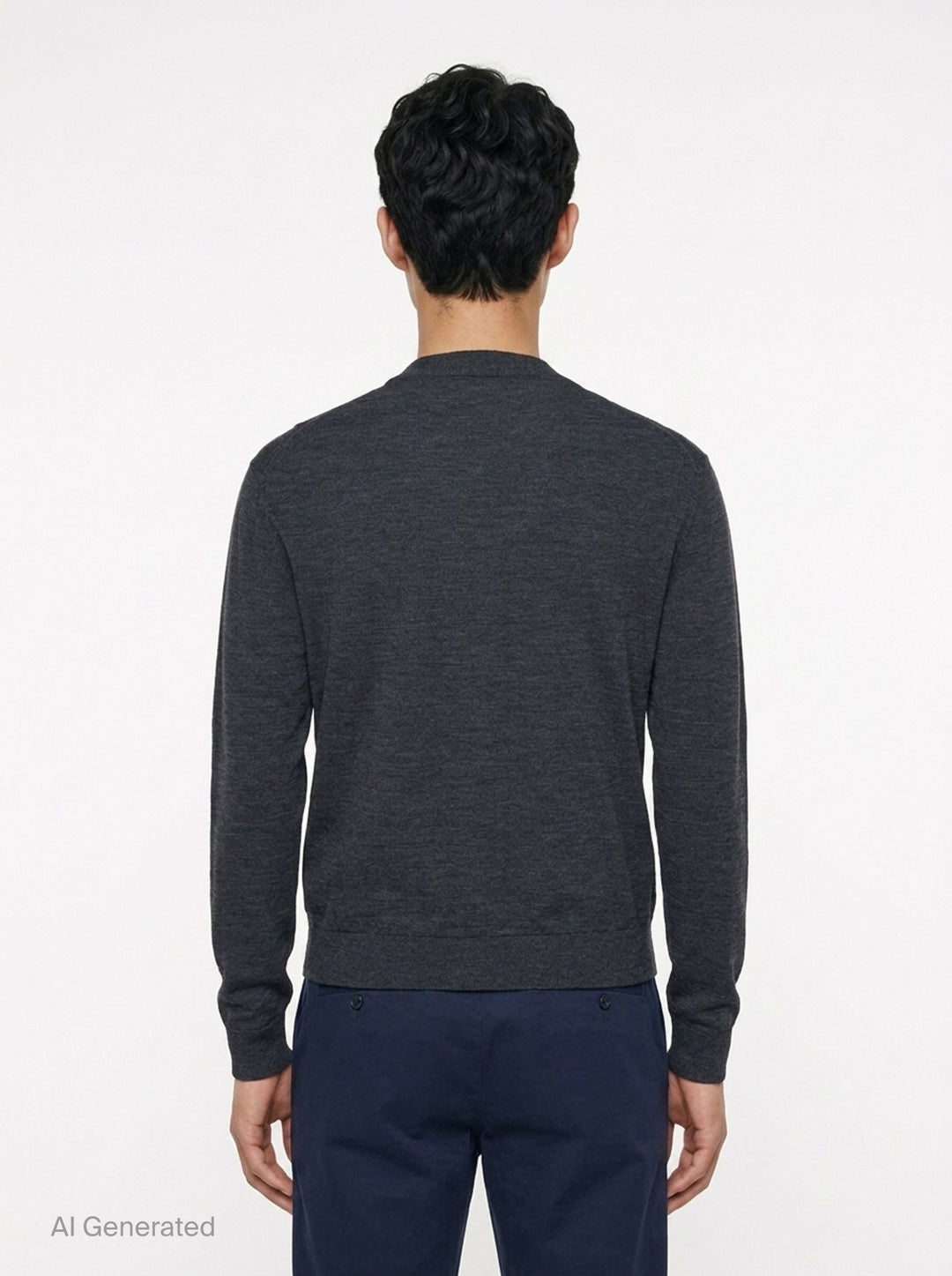 Extrafine Long Sleeve V-Neck Cardigan | Jil Sander | Club21 - back