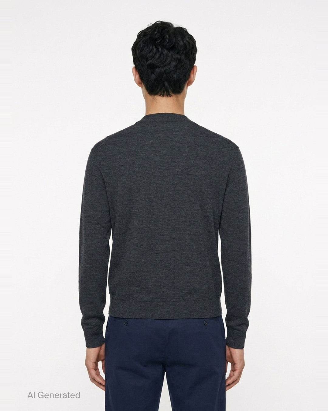 Extrafine Long Sleeve V-Neck Cardigan | Jil Sander | Club21 - back