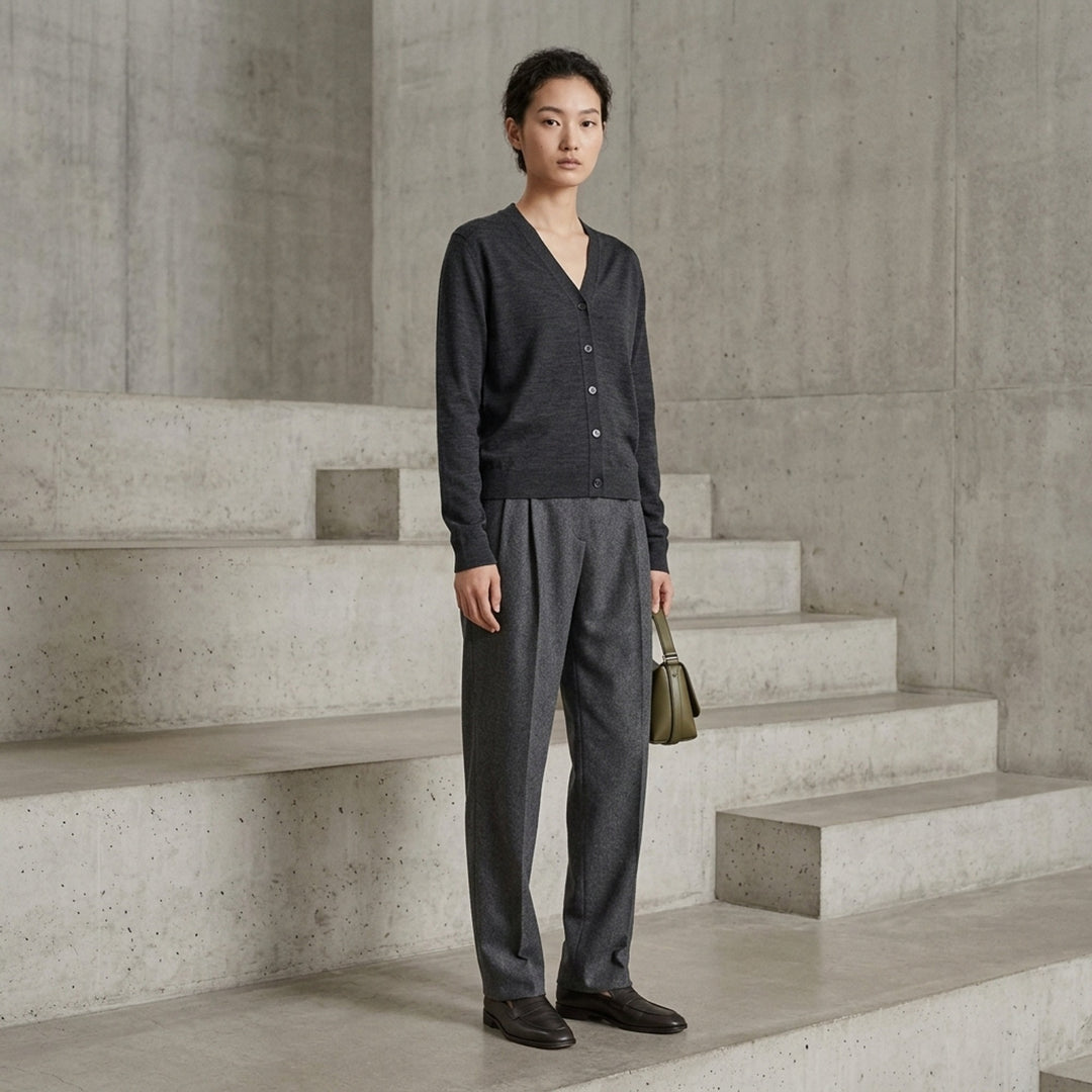Extrafine Long Sleeve V-Neck Cardigan | Jil Sander | Club21 - lifestyle