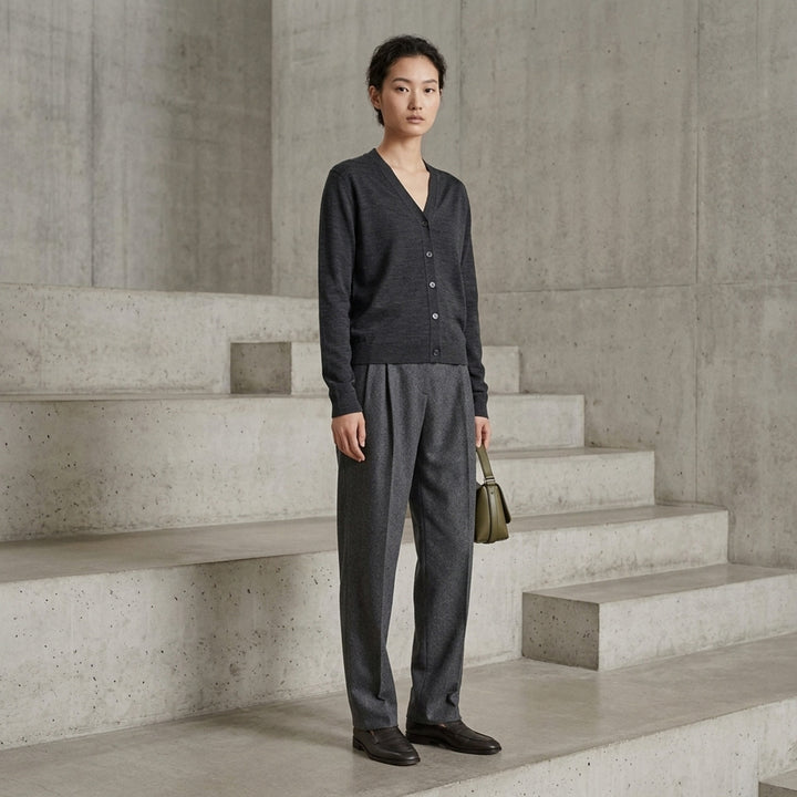 Extrafine Long Sleeve V-Neck Cardigan | Jil Sander | Club21 - lifestyle