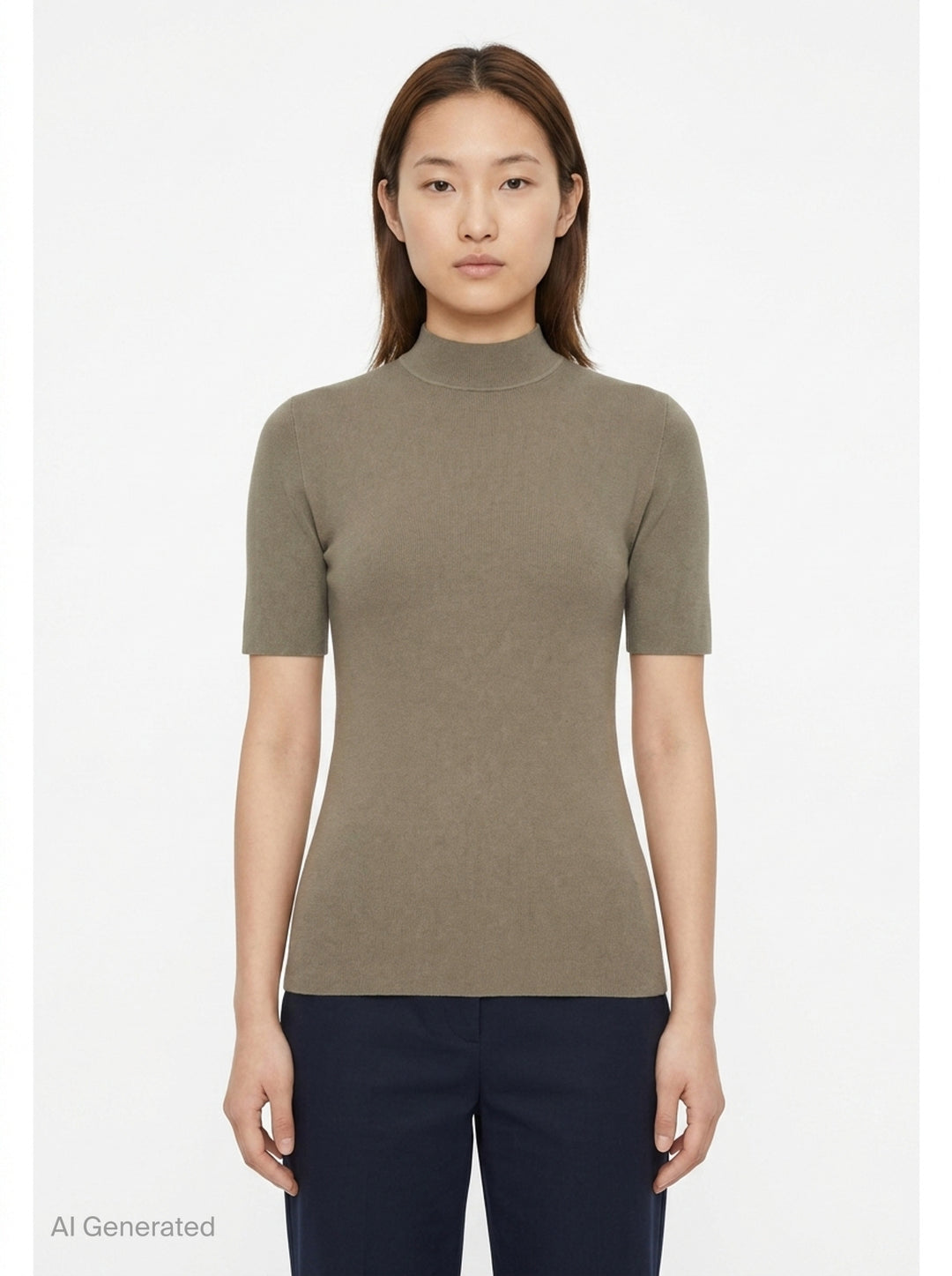 Fine Technical Short Sleeve Turtleneck | Jil Sander | Club21 - front