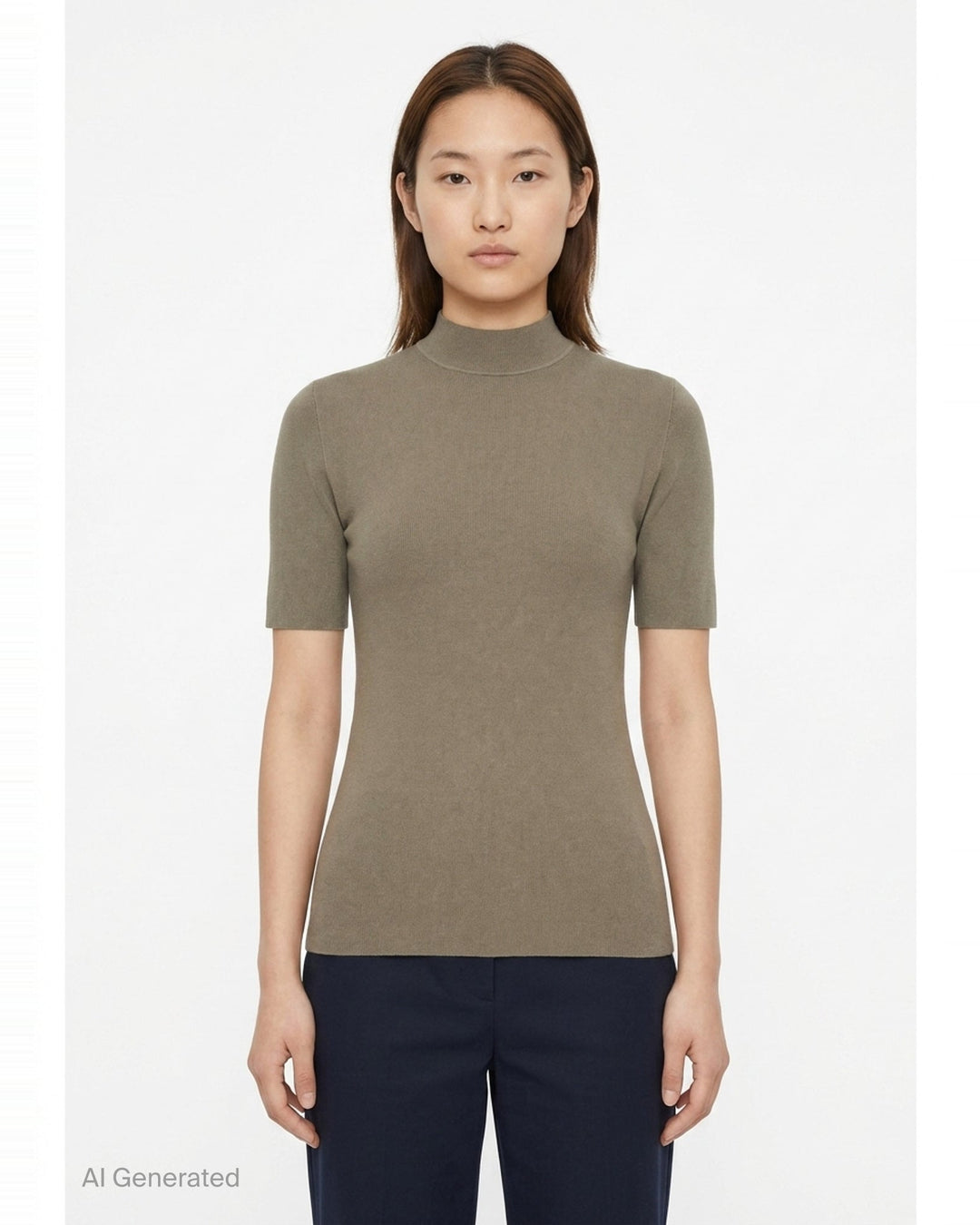 Fine Technical Short Sleeve Turtleneck | Jil Sander | Club21 - front