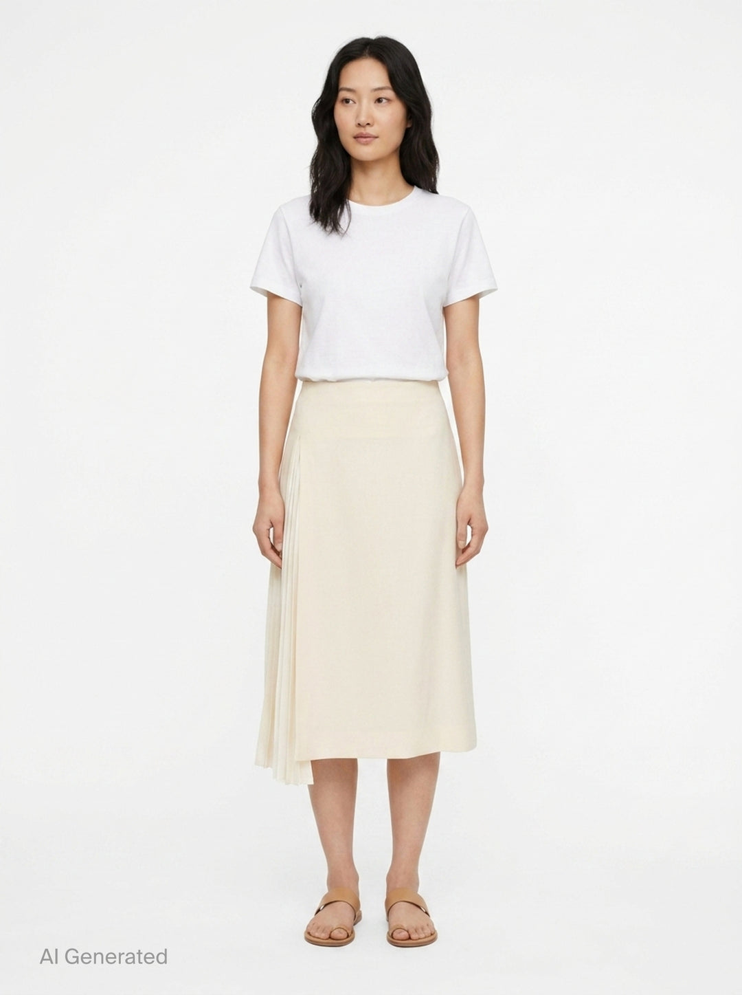 Fluid Wool Midi Skirt | Jil Sander | Club21 - front