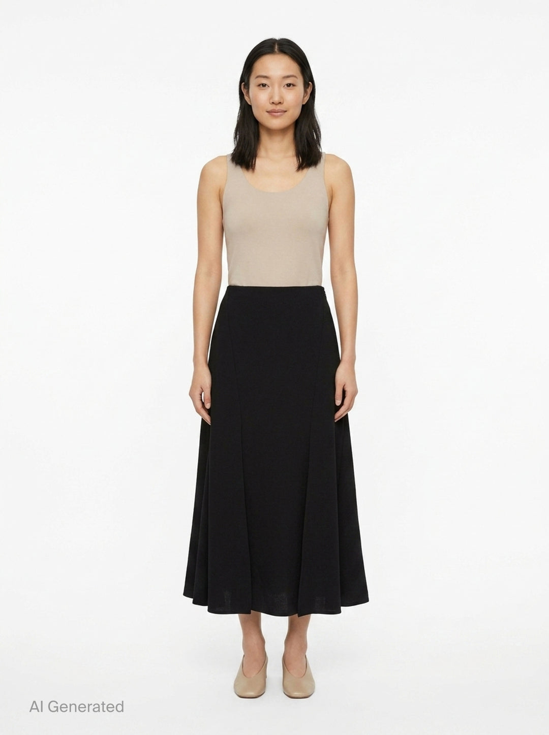 Fluid Wool Midi Skirt | Jil Sander | Club21 - front