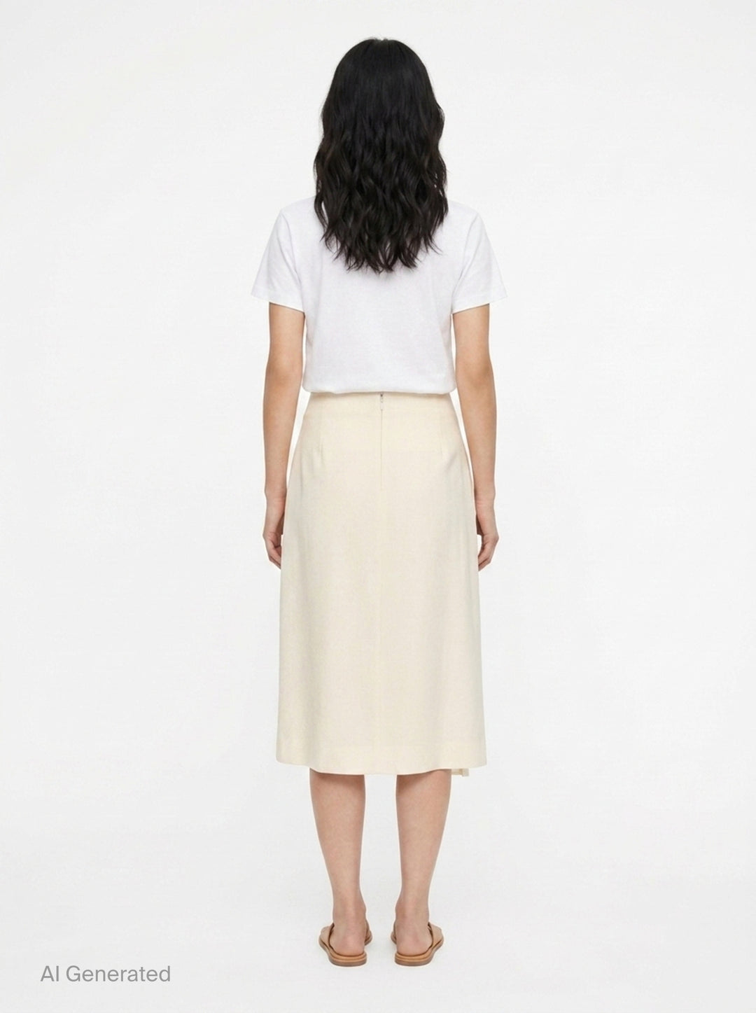 Fluid Wool Midi Skirt | Jil Sander | Club21 - back