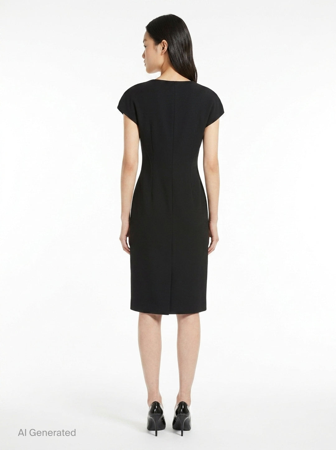 Fluid Wool Sheath Dress | Jil Sander | Club21 - back