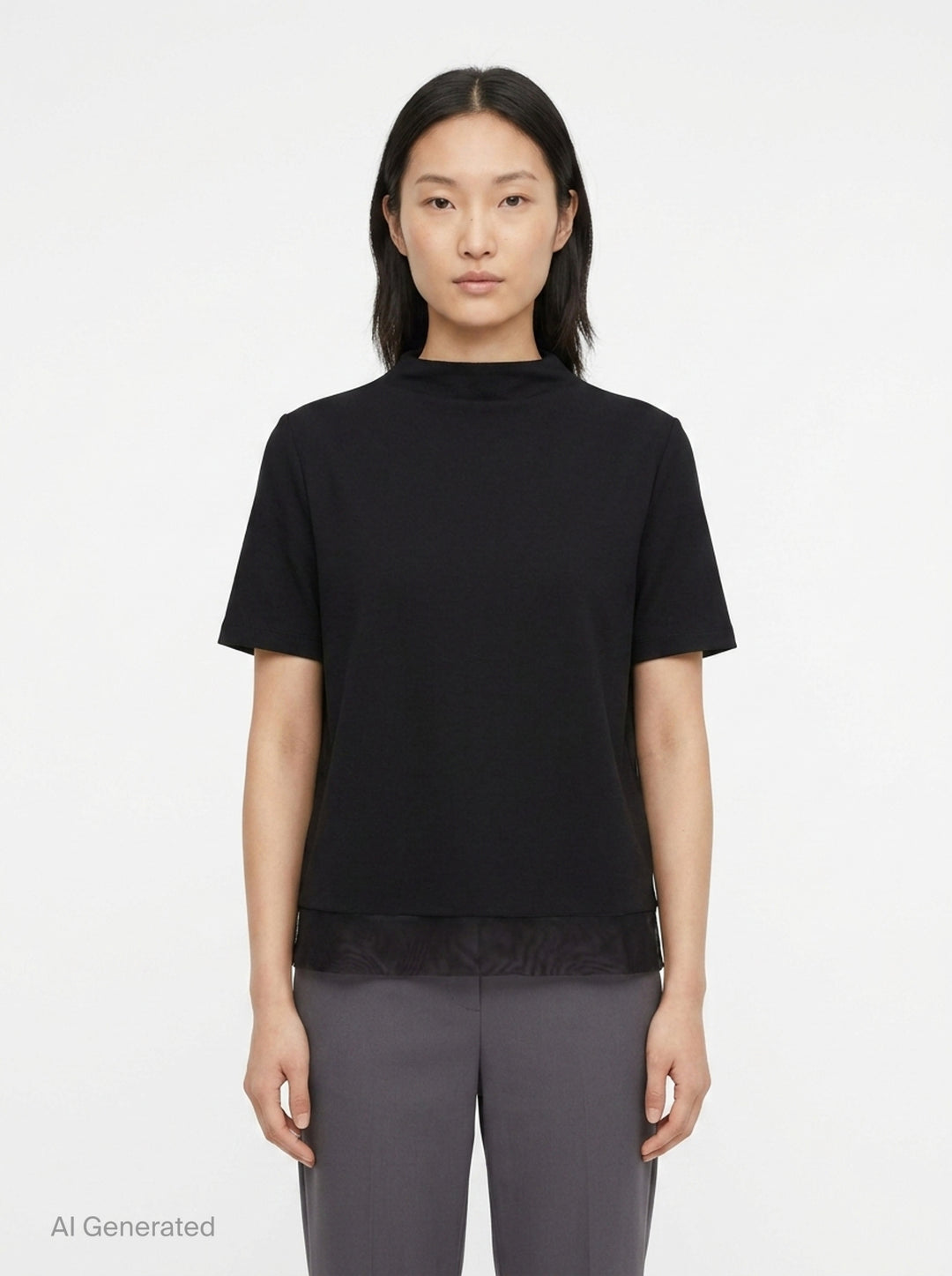 Fluid Wool Short Sleeve Top | Jil Sander | Club21 - front