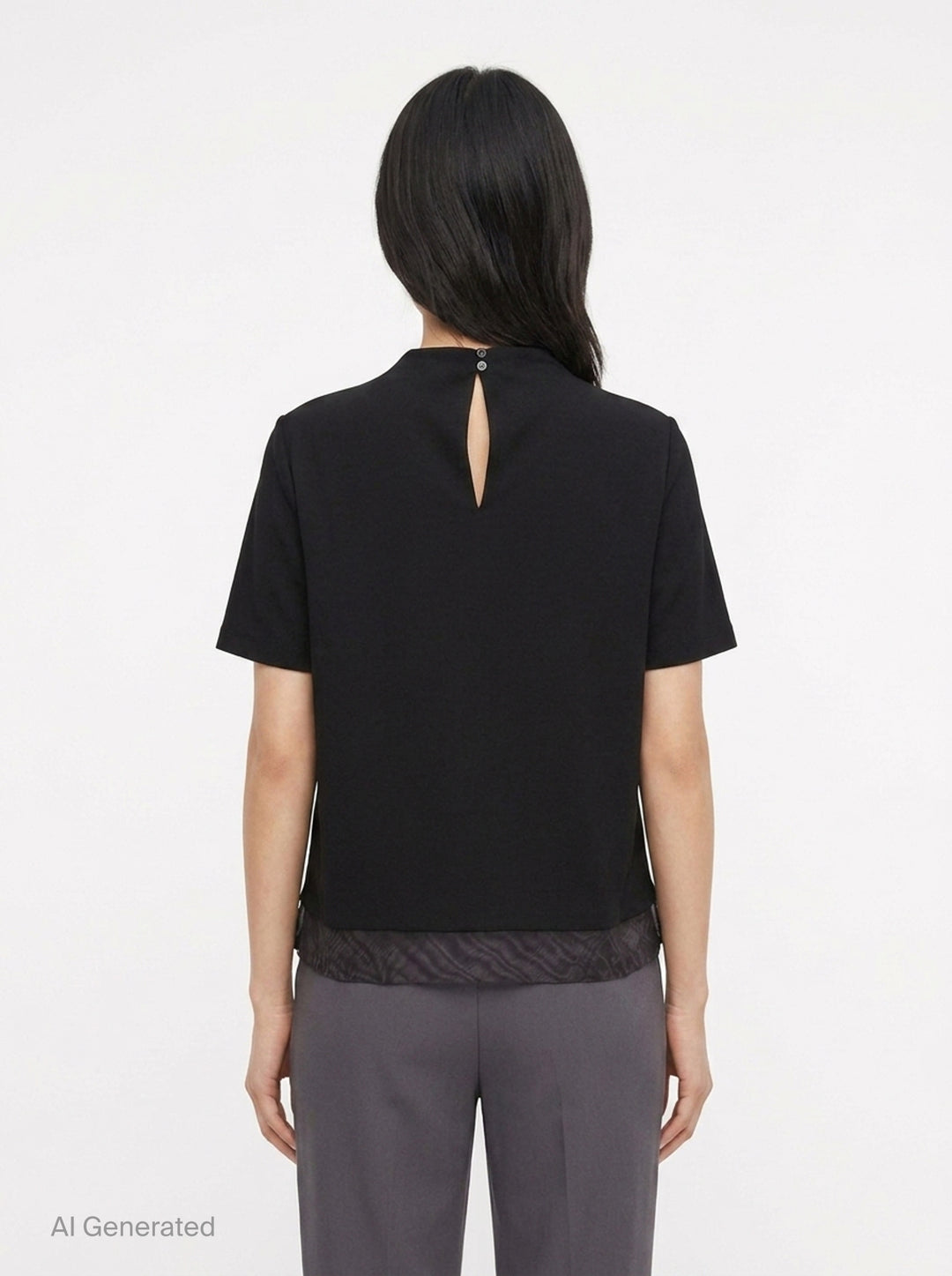 Fluid Wool Short Sleeve Top | Jil Sander | Club21 - back