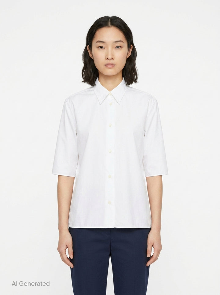 Light Cotton Poplin Shirt | Jil Sander | Club21 - front