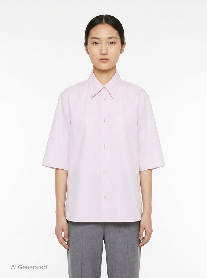Light Cotton Poplin Shirt | Jil Sander | Club21 - front