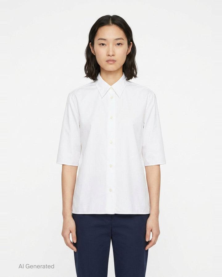 Light Cotton Poplin Shirt | Jil Sander | Club21 - front