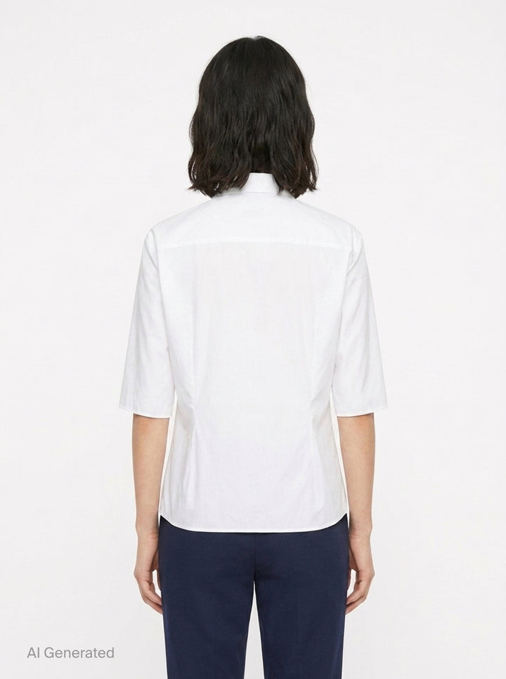 Light Cotton Poplin Shirt | Jil Sander | Club21 - back