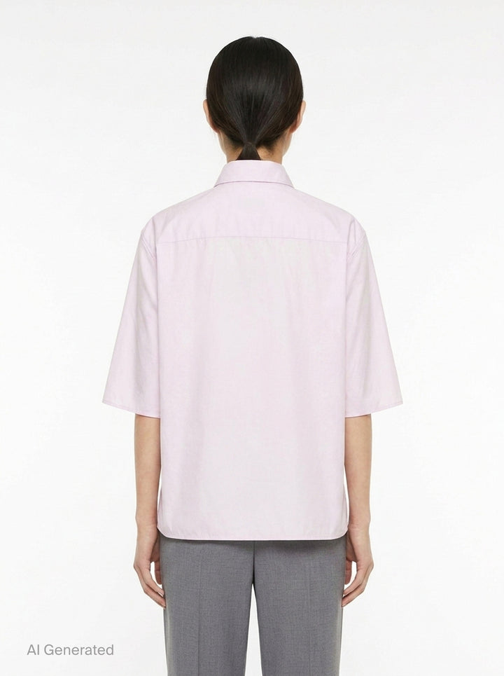 Light Cotton Poplin Shirt | Jil Sander | Club21 - back