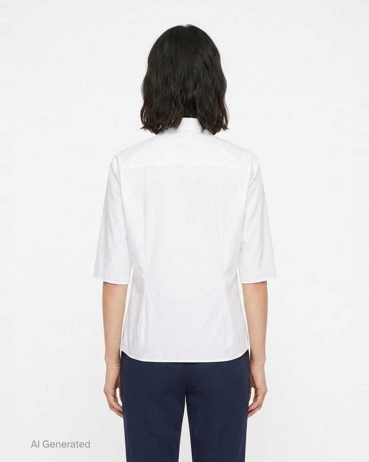 Light Cotton Poplin Shirt | Jil Sander | Club21 - back