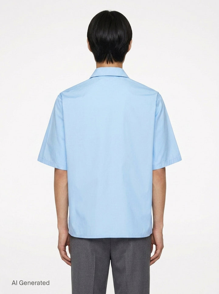 Light Cotton Short Sleeve Shirt | Jil Sander | Club21 - back