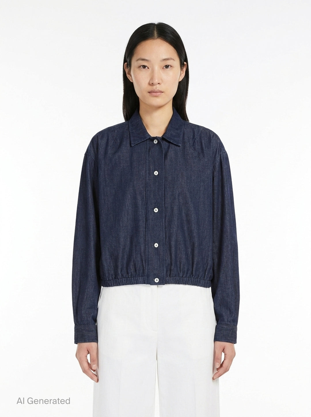 Lightweight Denim Blouson Jacket | Jil Sander | Club21 - front