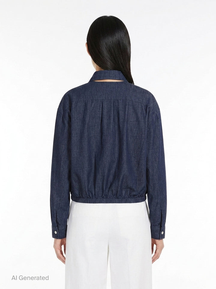 Lightweight Denim Blouson Jacket | Jil Sander | Club21 - back
