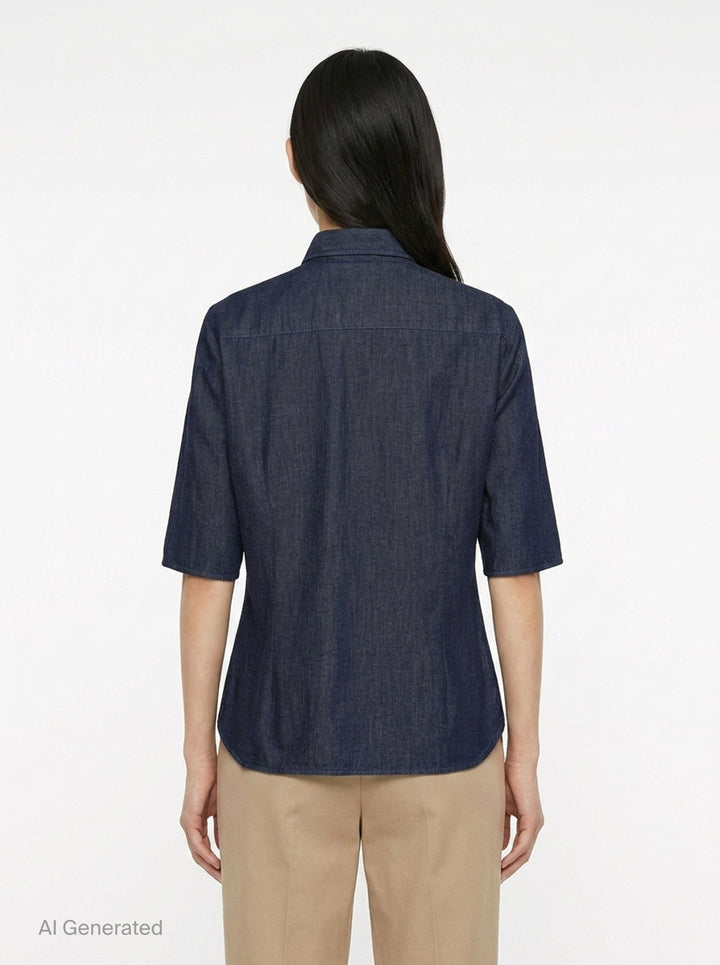 Lightweight Denim Shirt | Jil Sander | Club21 - back