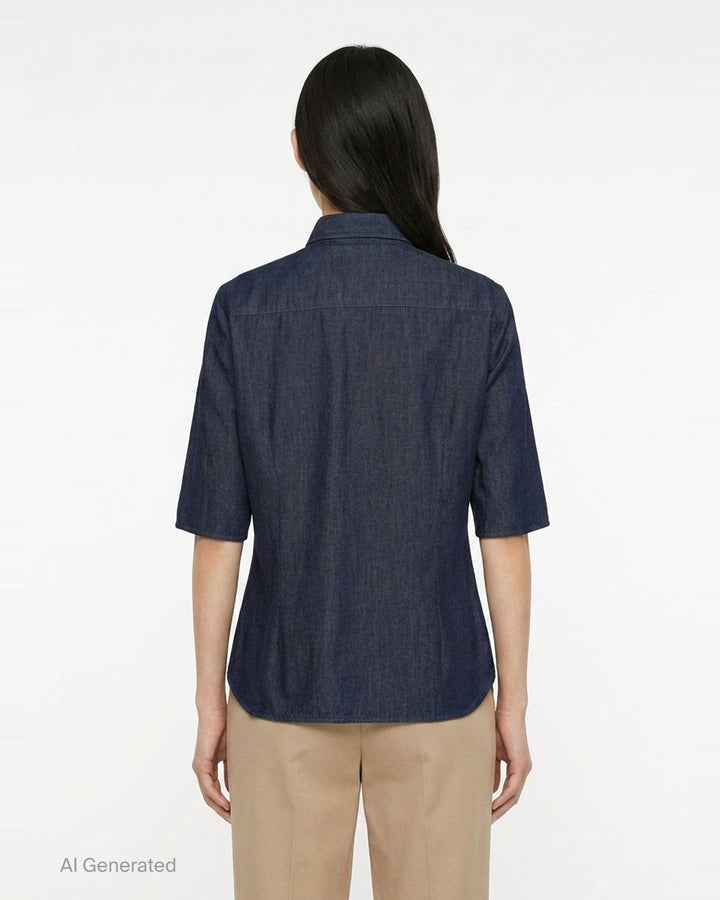 Lightweight Denim Shirt | Jil Sander | Club21 - back
