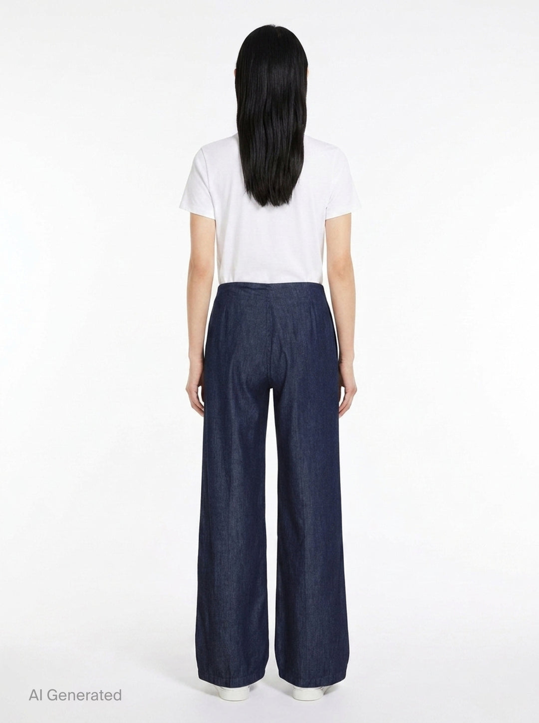 Lightweight Wide Leg Denim Trousers | Jil Sander | Club21 - back