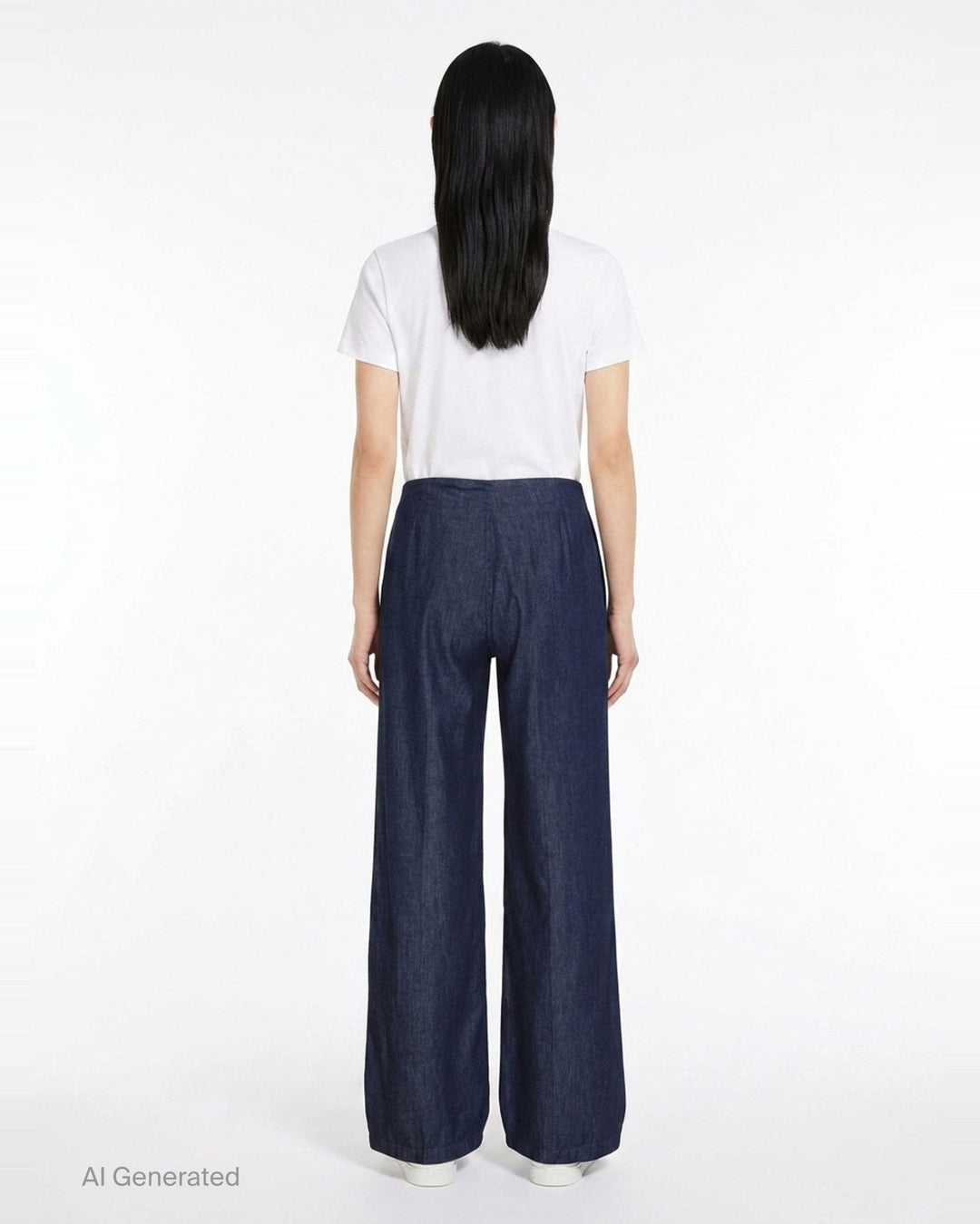 Lightweight Wide Leg Denim Trousers | Jil Sander | Club21 - back
