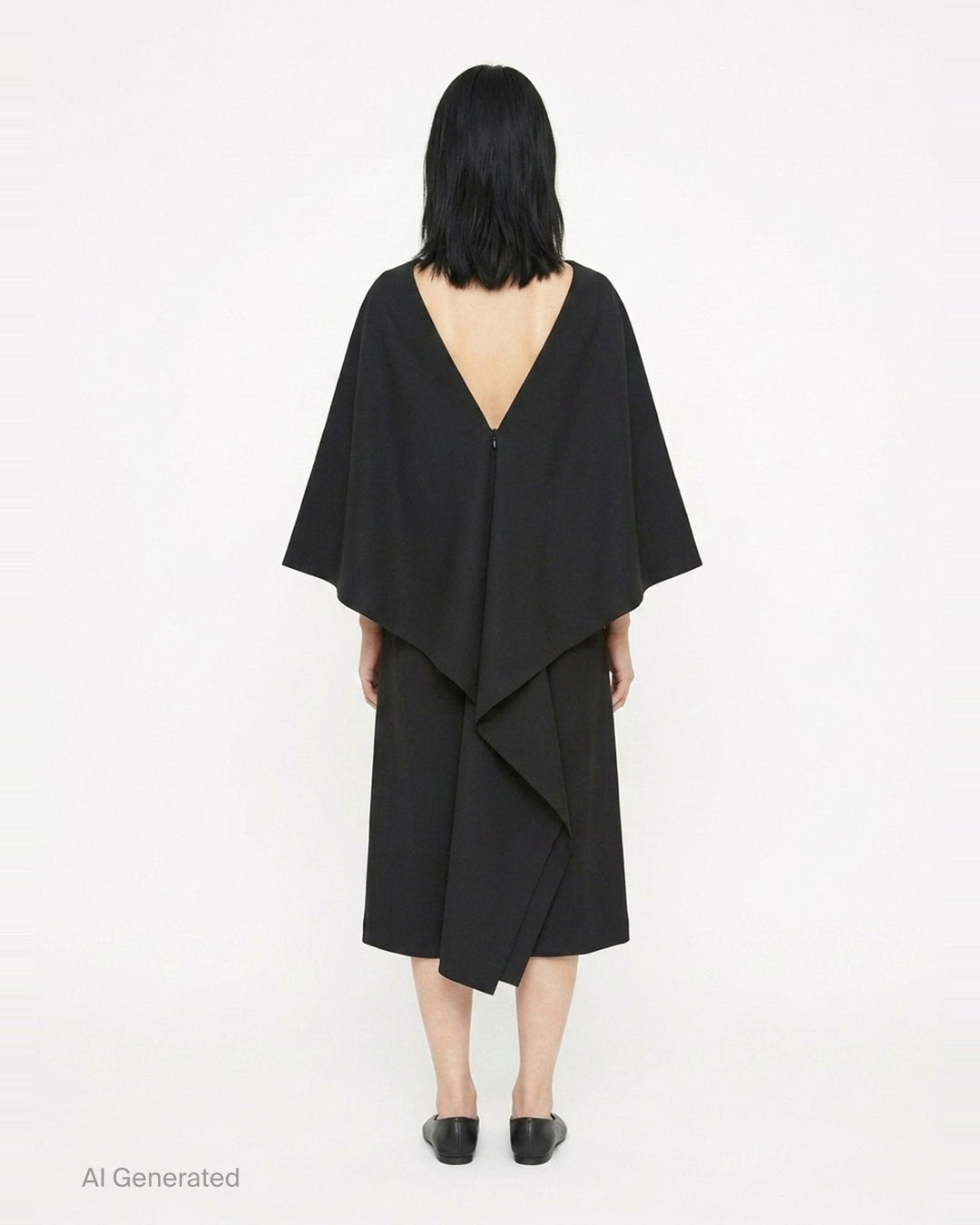 Lightweight Wool Wide Sleeve Dress | Jil Sander | Club21 - back