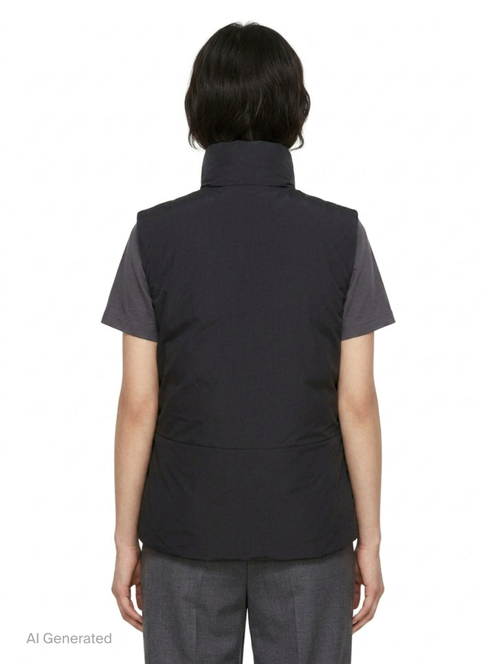 Logo Water Repellent Down Vest | Jil Sander | Club21 - back
