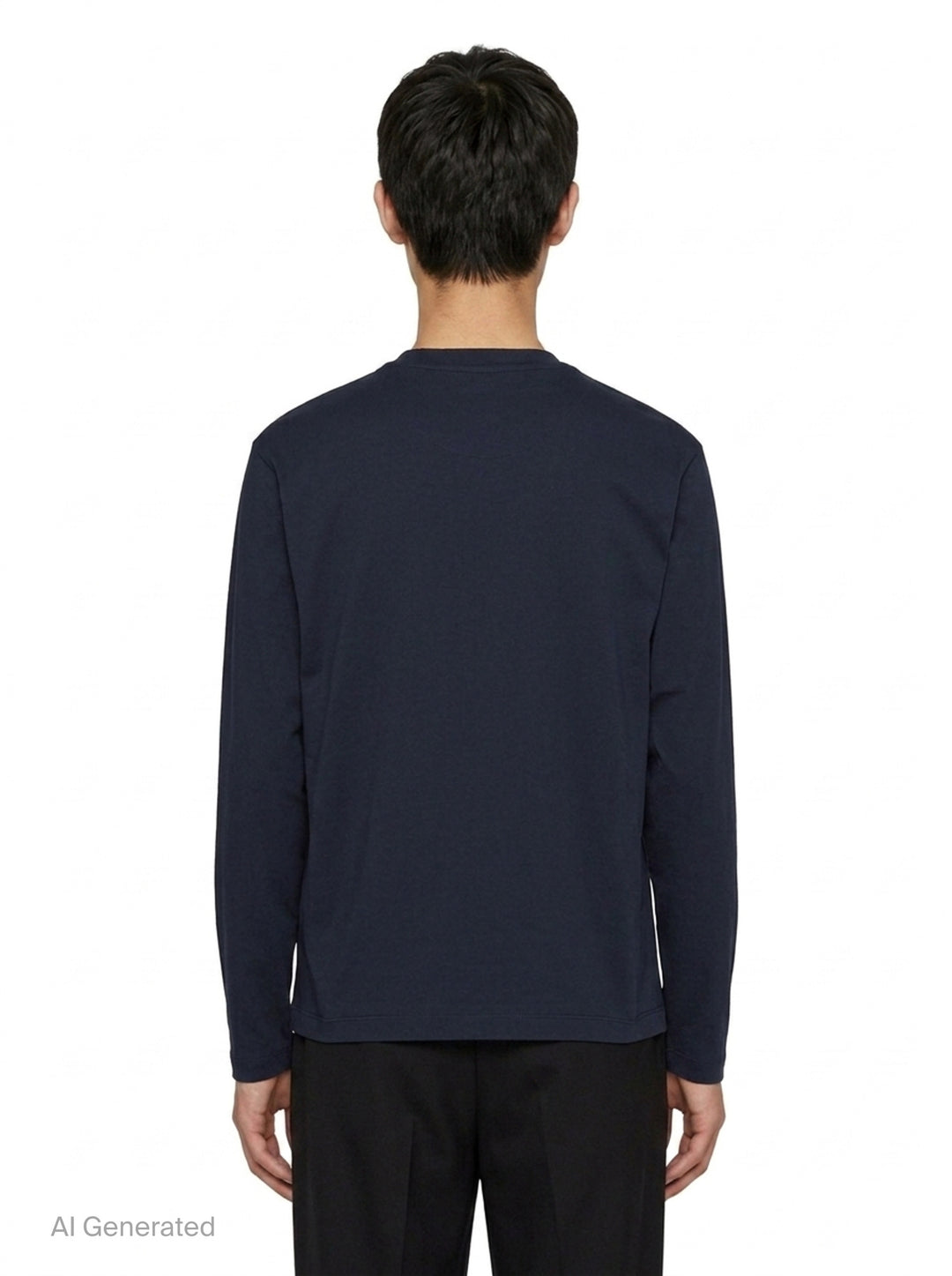 Long Sleeve Embroidered Organic Tee | Jil Sander | Club21 - back