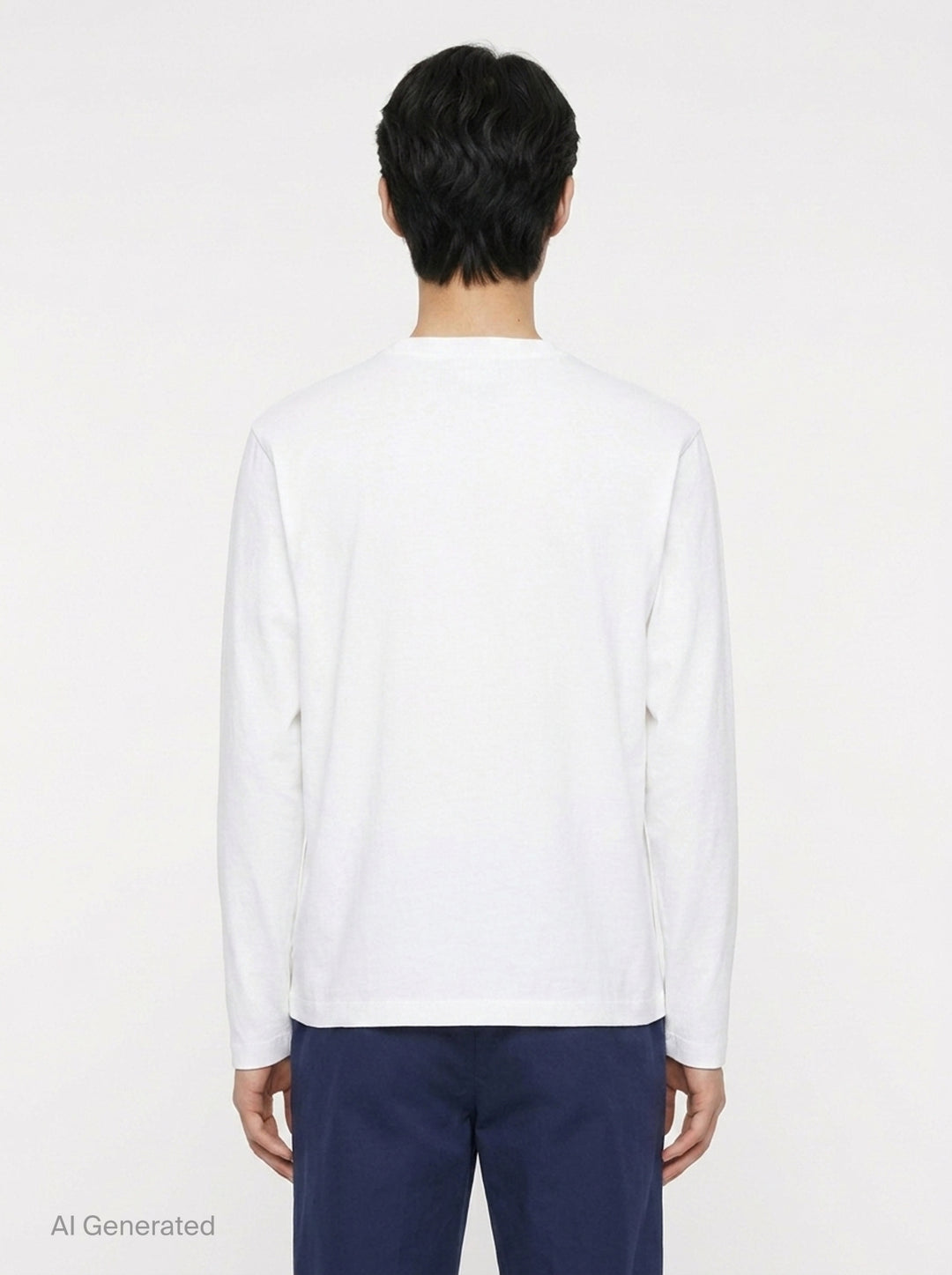 Long Sleeve Embroidered Organic Tee | Jil Sander | Club21 - back