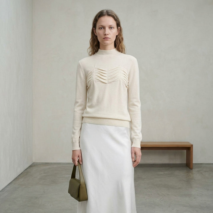 Long Sleeve Pleated Cashmere Jumper | Jil Sander | Club21 - lifestyle