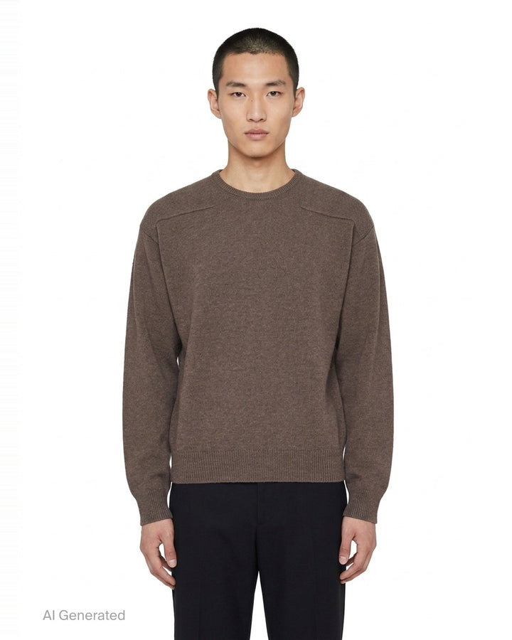 Long Sleeve Wool Crewneck Jumper | Jil Sander | Club21 - front