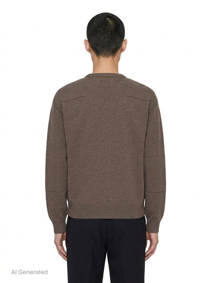Long Sleeve Wool Crewneck Jumper | Jil Sander | Club21 - back