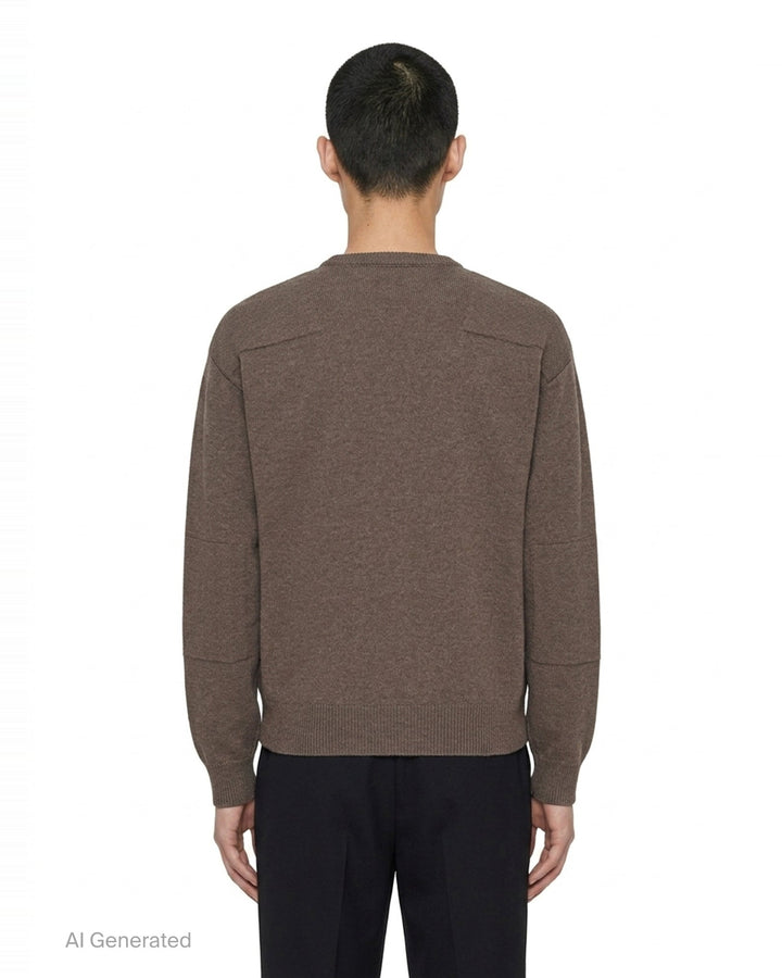 Long Sleeve Wool Crewneck Jumper | Jil Sander | Club21 - back