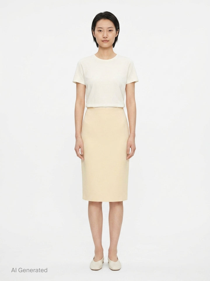 Mid Calf Double Face Wrap Skirt | Jil Sander | Club21 - front