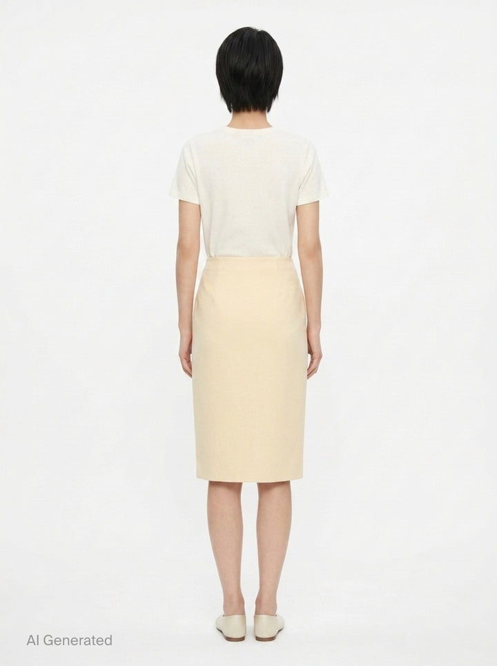 Mid Calf Double Face Wrap Skirt | Jil Sander | Club21 - back