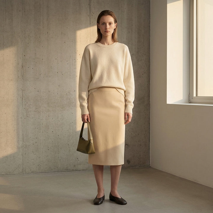 Mid Calf Double Face Wrap Skirt | Jil Sander | Club21 - lifestyle