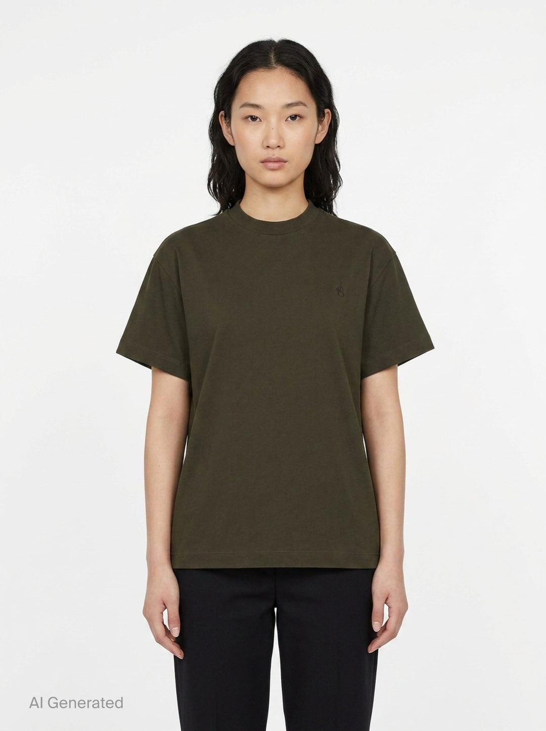 Organic Short Sleeve Embroidered Tee | Jil Sander | Club21 - front
