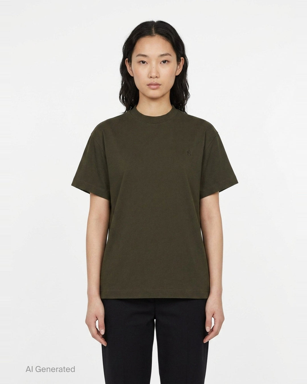 Organic Short Sleeve Embroidered Tee | Jil Sander | Club21 - front