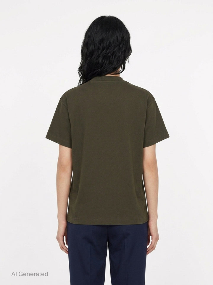 Organic Short Sleeve Embroidered Tee | Jil Sander | Club21 - back