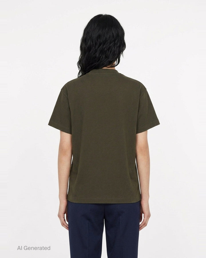 Organic Short Sleeve Embroidered Tee | Jil Sander | Club21 - back