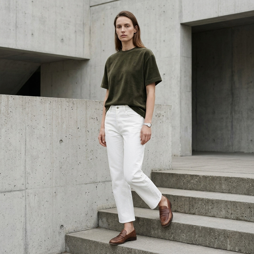 Organic Short Sleeve Embroidered Tee | Jil Sander | Club21 - lifestyle